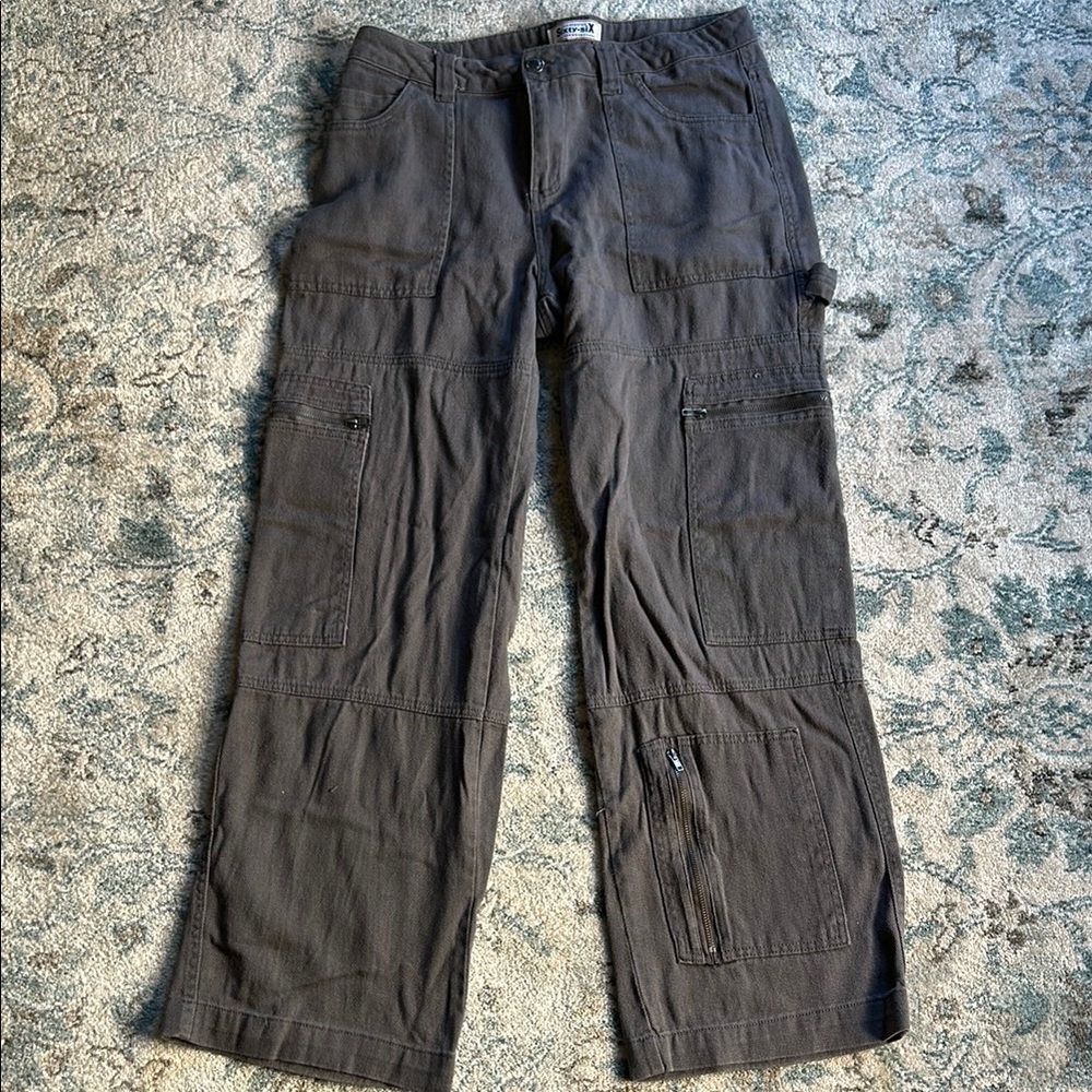 Women's Gray Cargo Pants